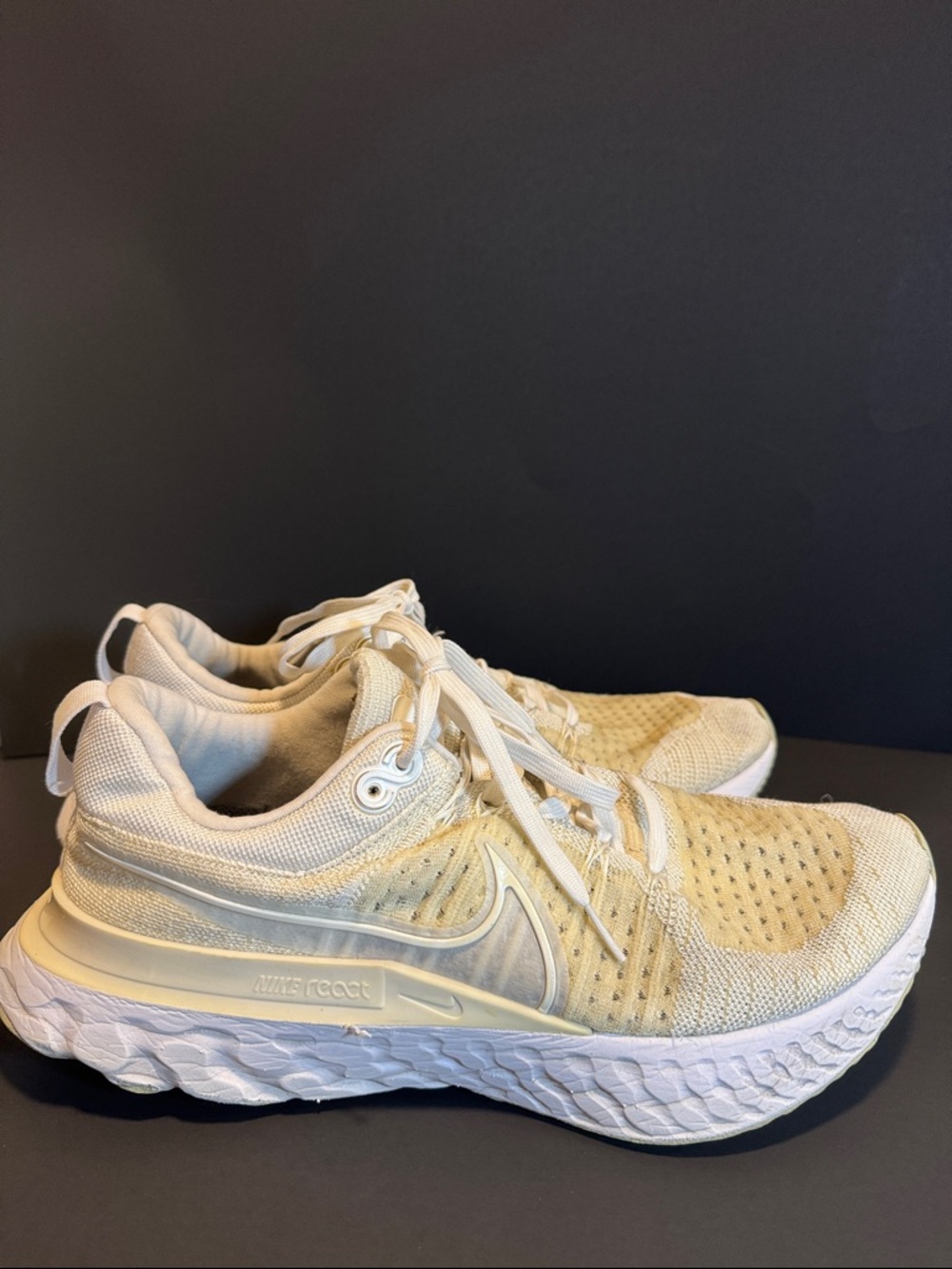 Nike React infinity Run flyknit 2white cream women’s Running shoes - Picture 3 of 8